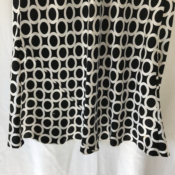 Y2K Laundry by Shelli Segal 100% Silk Dress, Size 10 , Black & Cream Halter - Picture 9 of 10